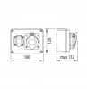 Rozdzielnica budowlana na zewnątrz 1x32/4, 1x250V R-BOX 150 B.1206 Pawbol